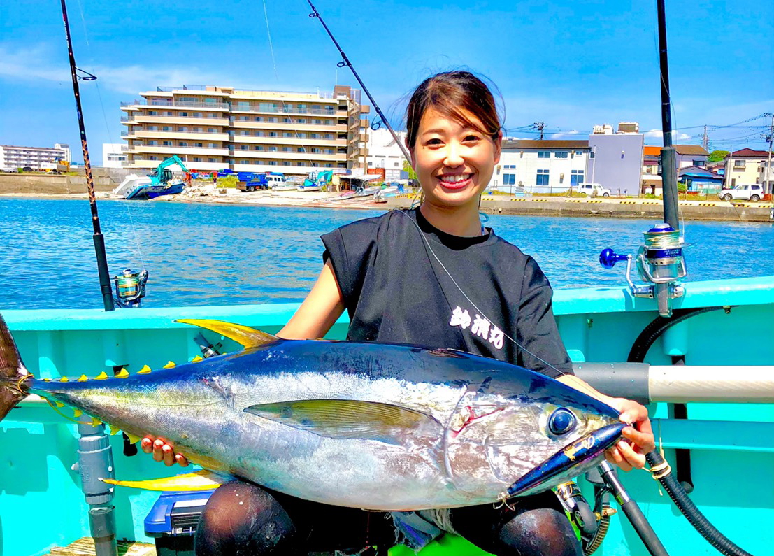 はじめまして 突然ですが マグロ ゲットです 釣りガール 女性のための釣りコミュニティ